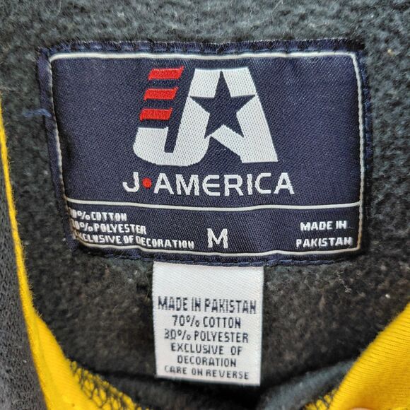 Iowa Hawkeyes Hoodie Mens Size Medium J America Black Gold Spellout Sweatshirt - Picture 5 of 10